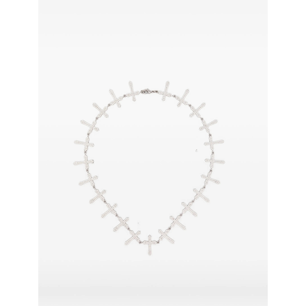 Darkai Cross Tennis Crystal-embellished Necklace