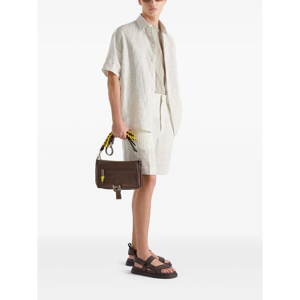 Fendi FF Linen Bermuda Shorts
