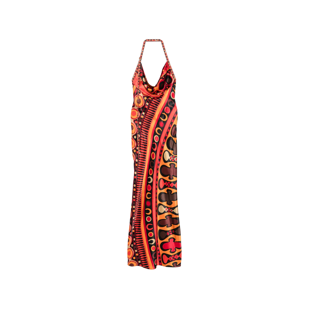Pucci Iride-print Halterneck Maxi Dress