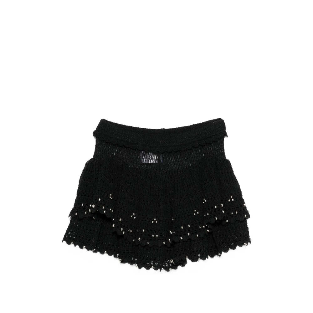 Isabel Marant Mini Beaded Skirt In Black