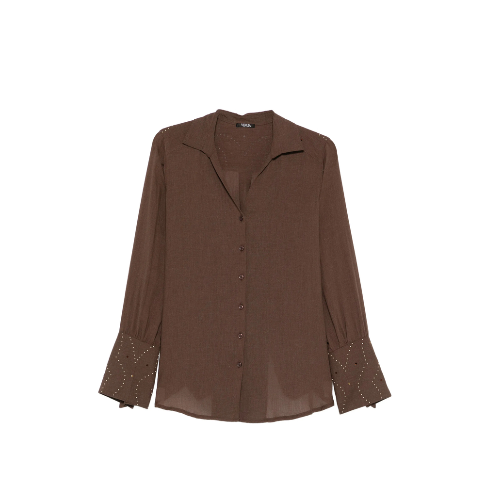 Embellished-Cuff Shirt