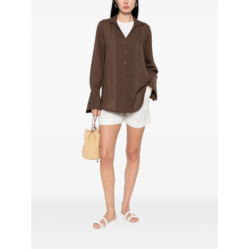 Embellished-Cuff Shirt