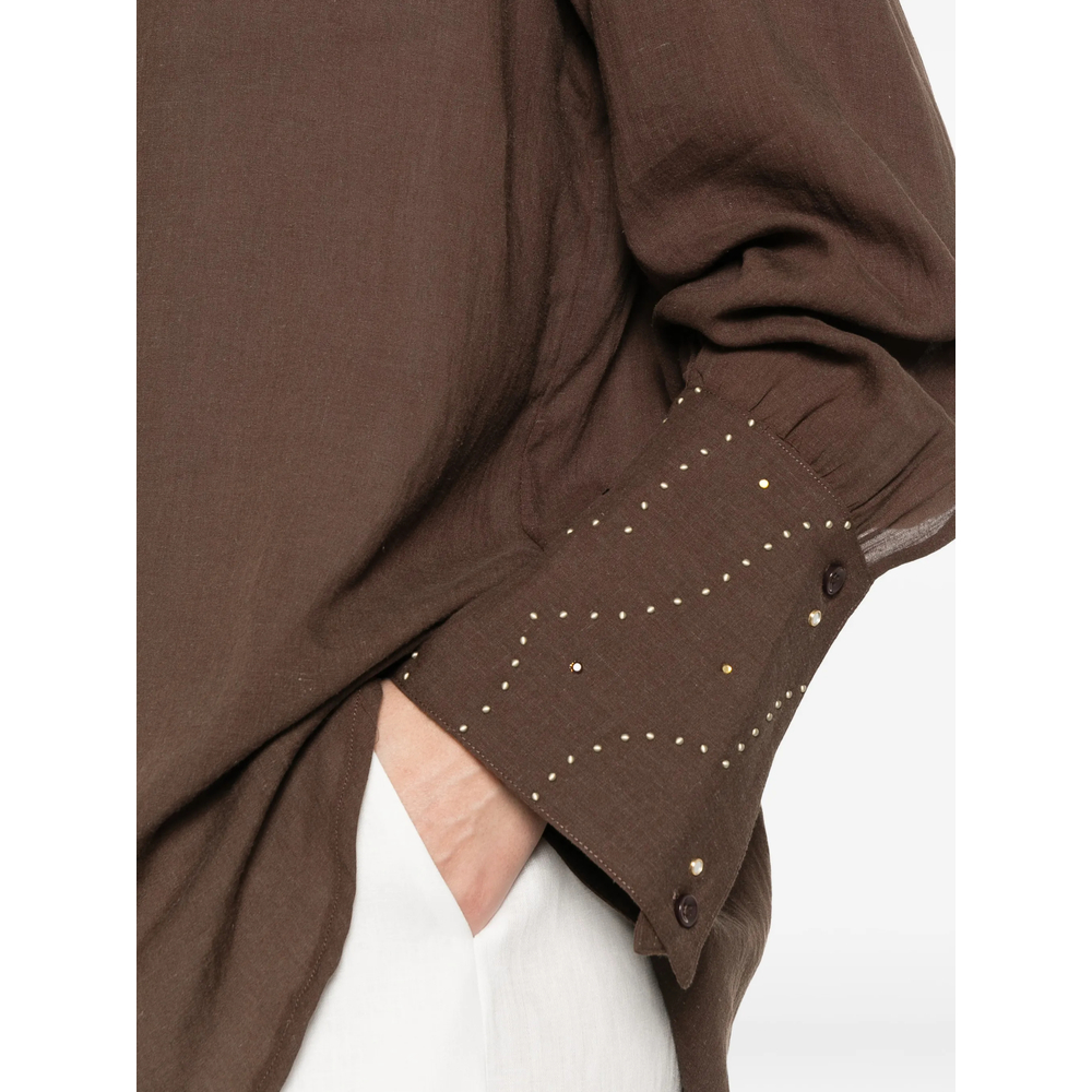 Embellished-Cuff Shirt