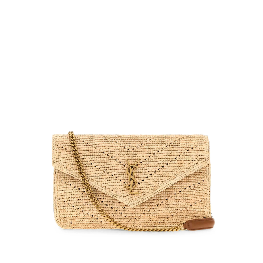 Loulou Raffia Shoulder Bag