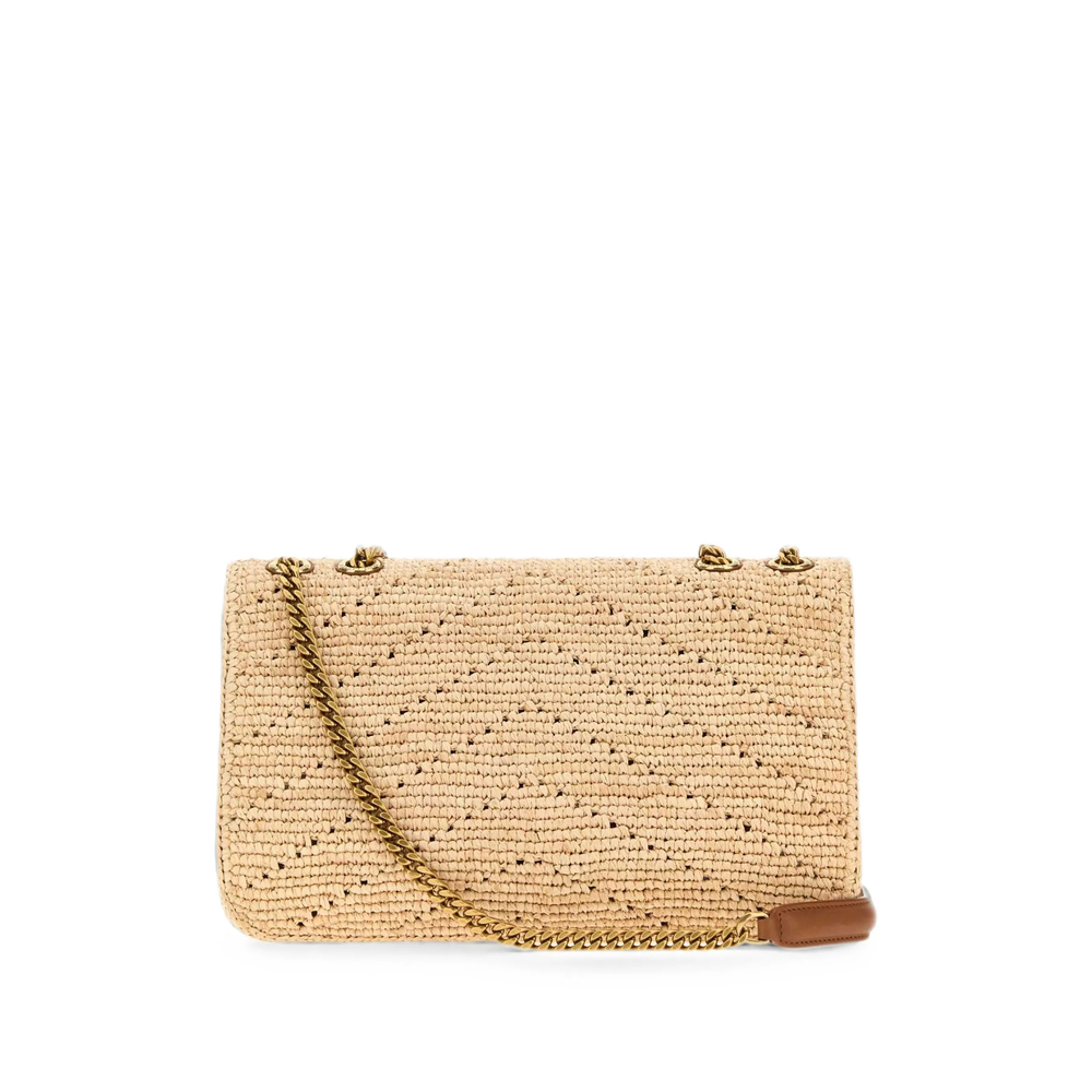 Loulou Raffia Shoulder Bag