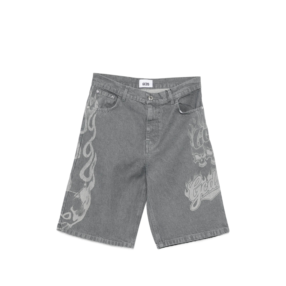 Gcds Printed Denim Shorts