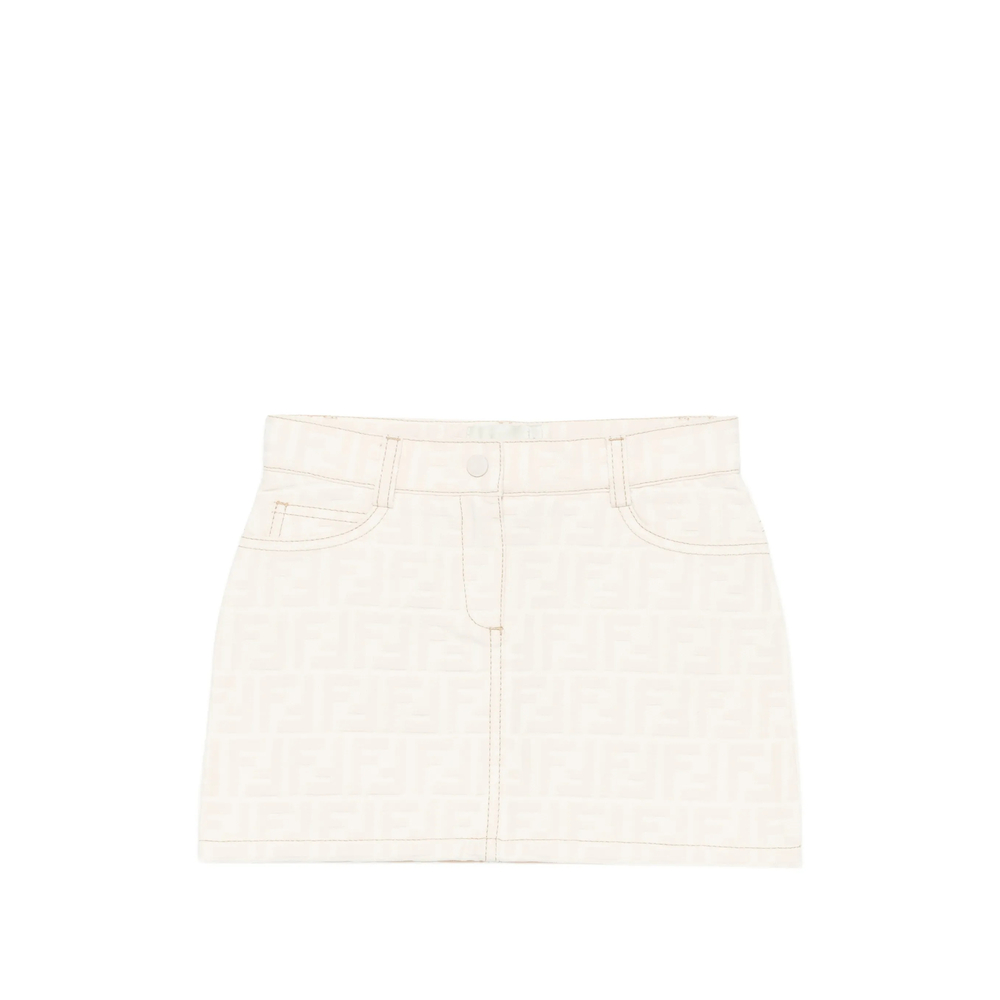 Fendi FF Logo-embossed Skirt