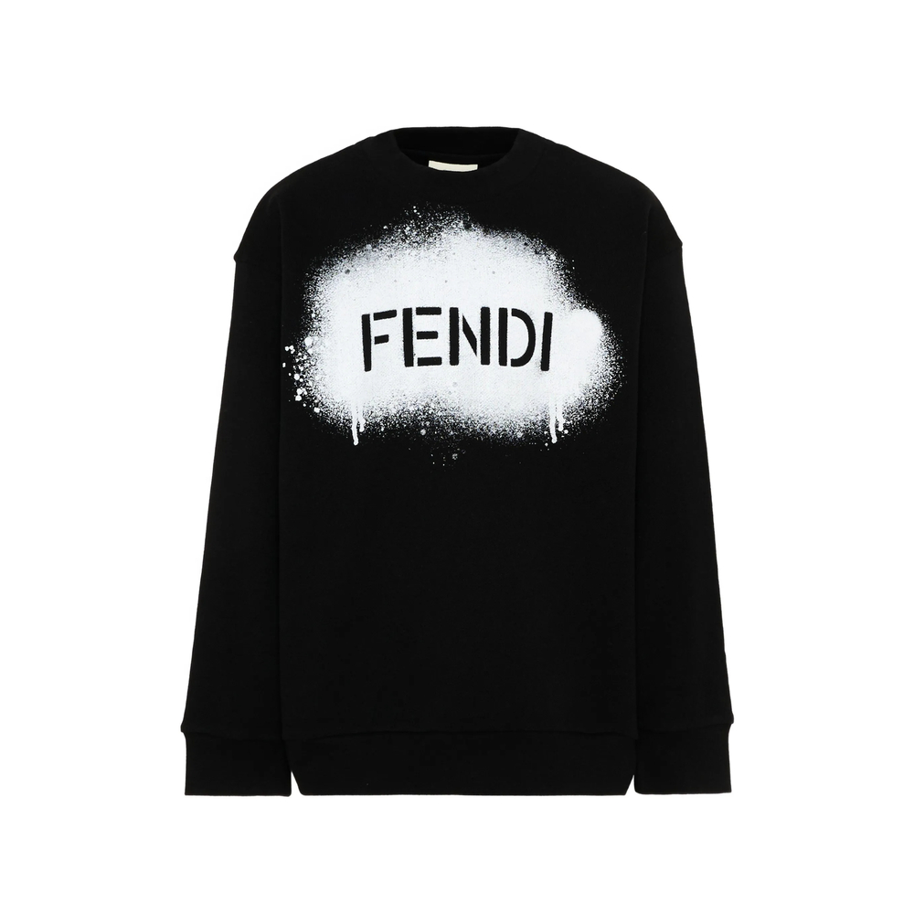 Fendi Logo-print Spray-effect Sweater