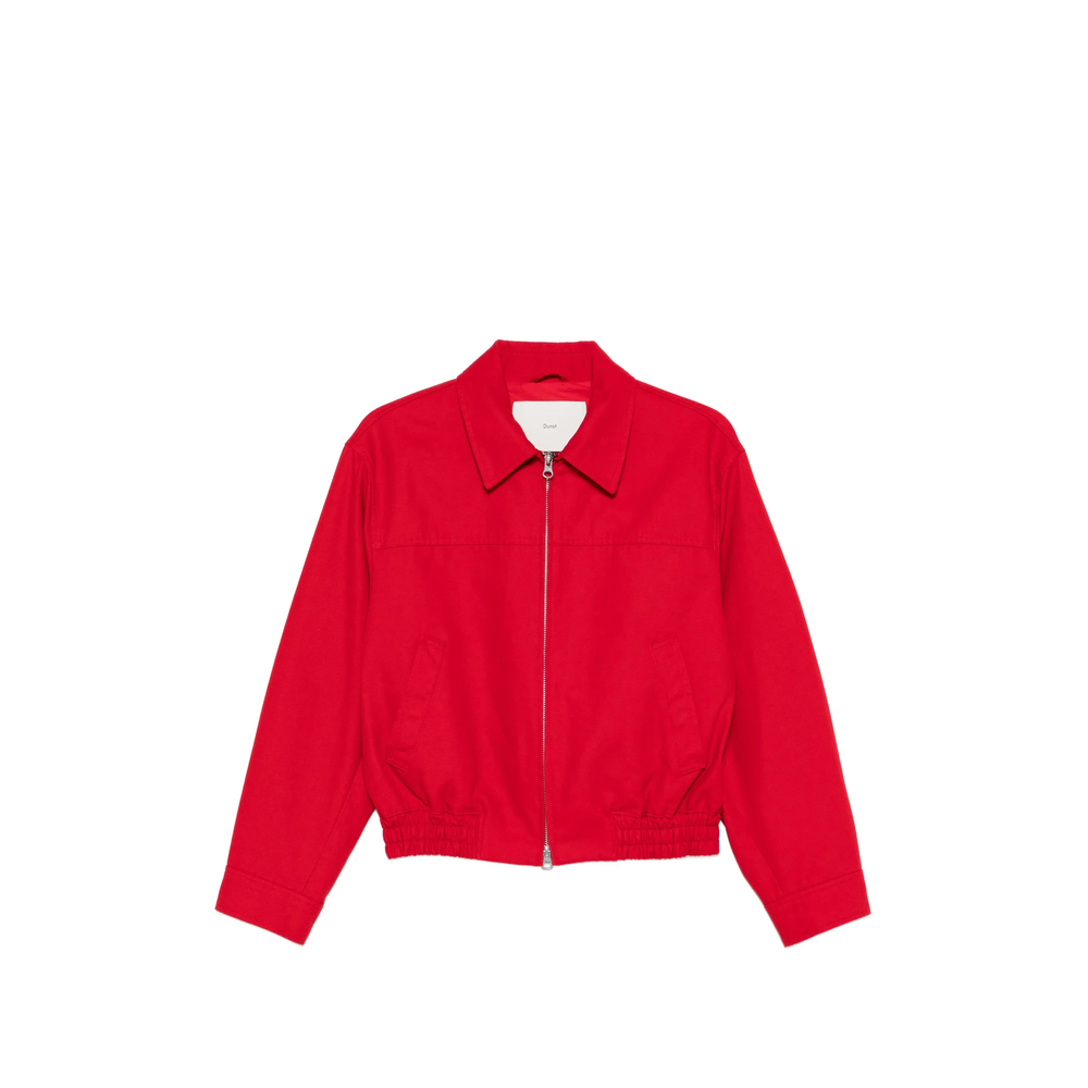 Dunst Collared Bomber Jacket In Red
