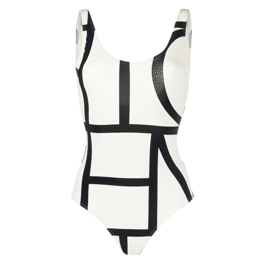 Totême Monogram-print Swimsuit In Multi