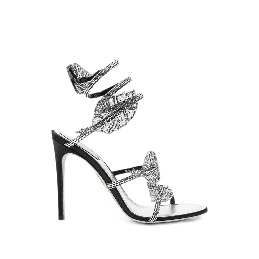 Rene Caovilla Leaf Crystal-embellished Heeled Sandals