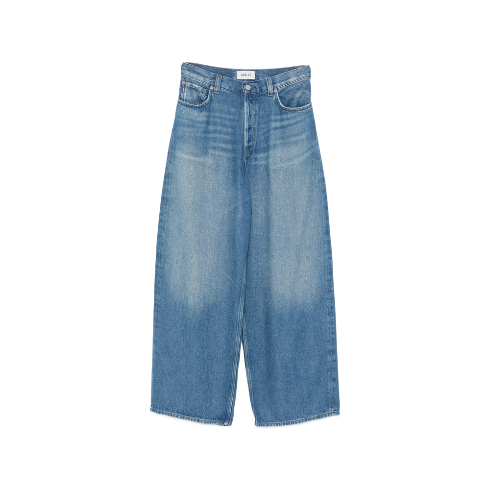 Agolde Flyweight Baggy-fit Faded Denim Jeans