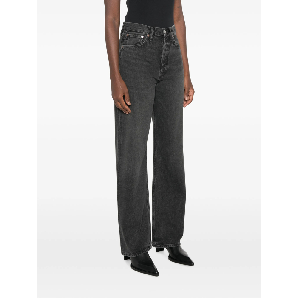 Faded-Effect Wide- Leg