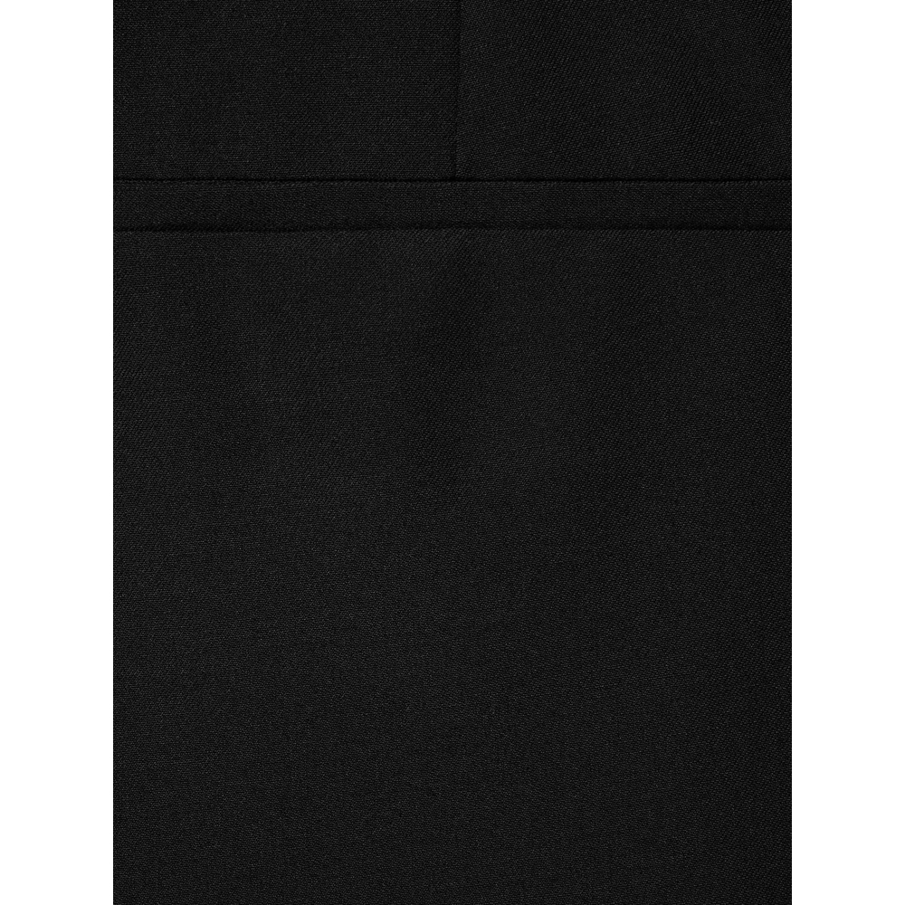 Silk Twill Trousers Wool