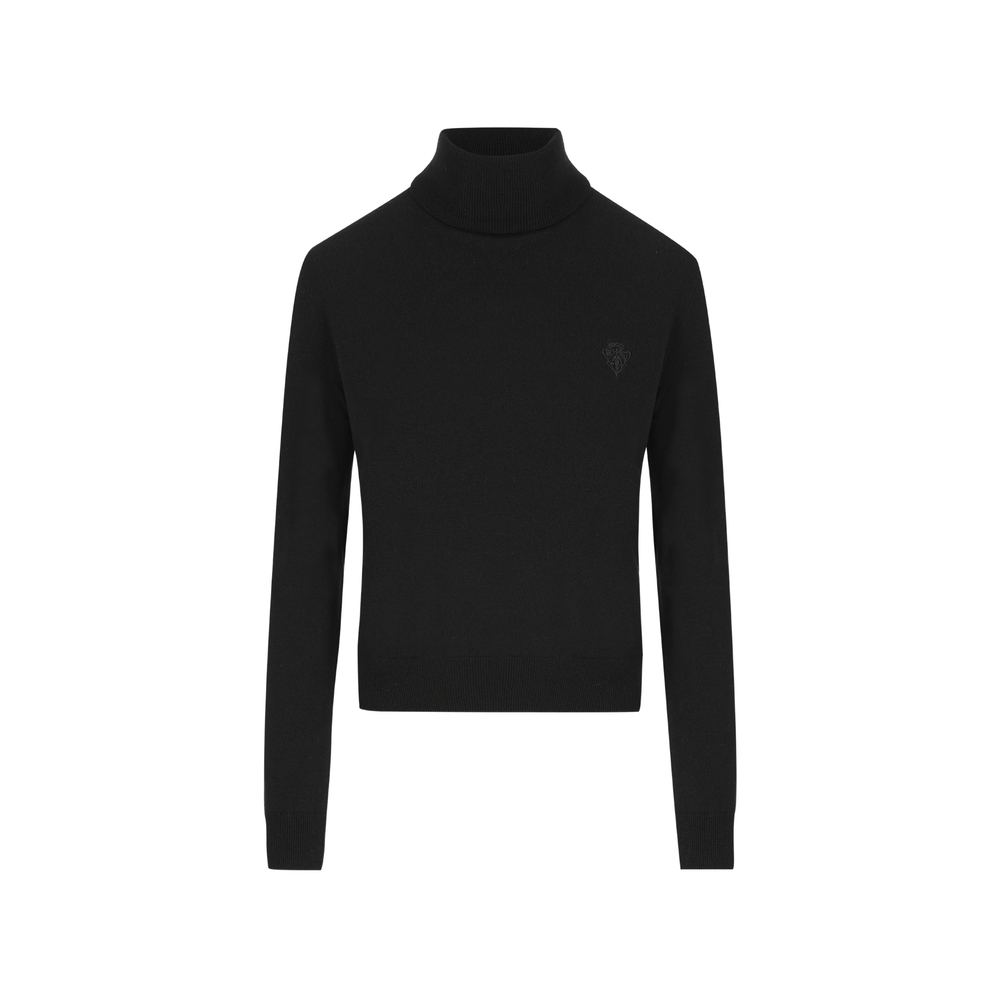 Gucci Roll Neck Wool Sweater In Black