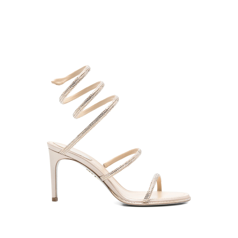 Caovilla Cleo Embellished Sandals In Neutral