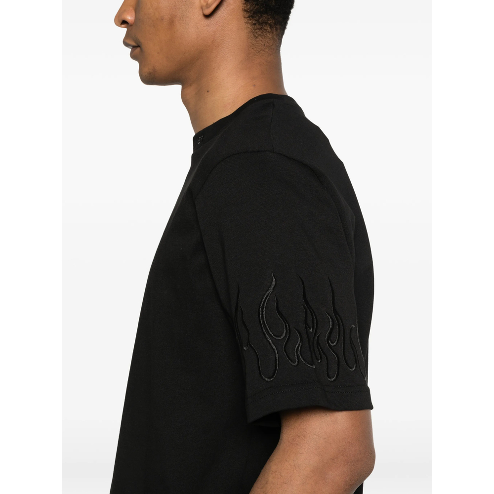 Flame-Embroidered T-Shirt