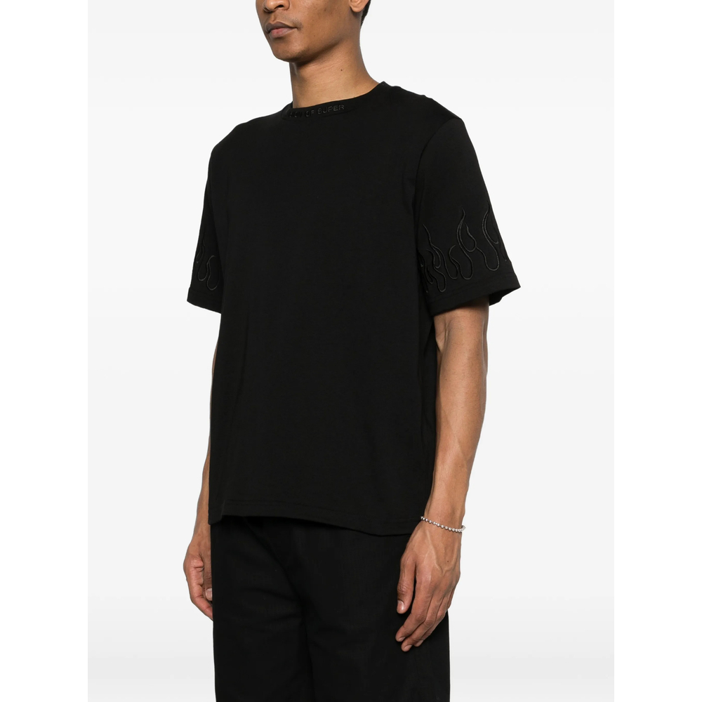 Flame-Embroidered T-Shirt