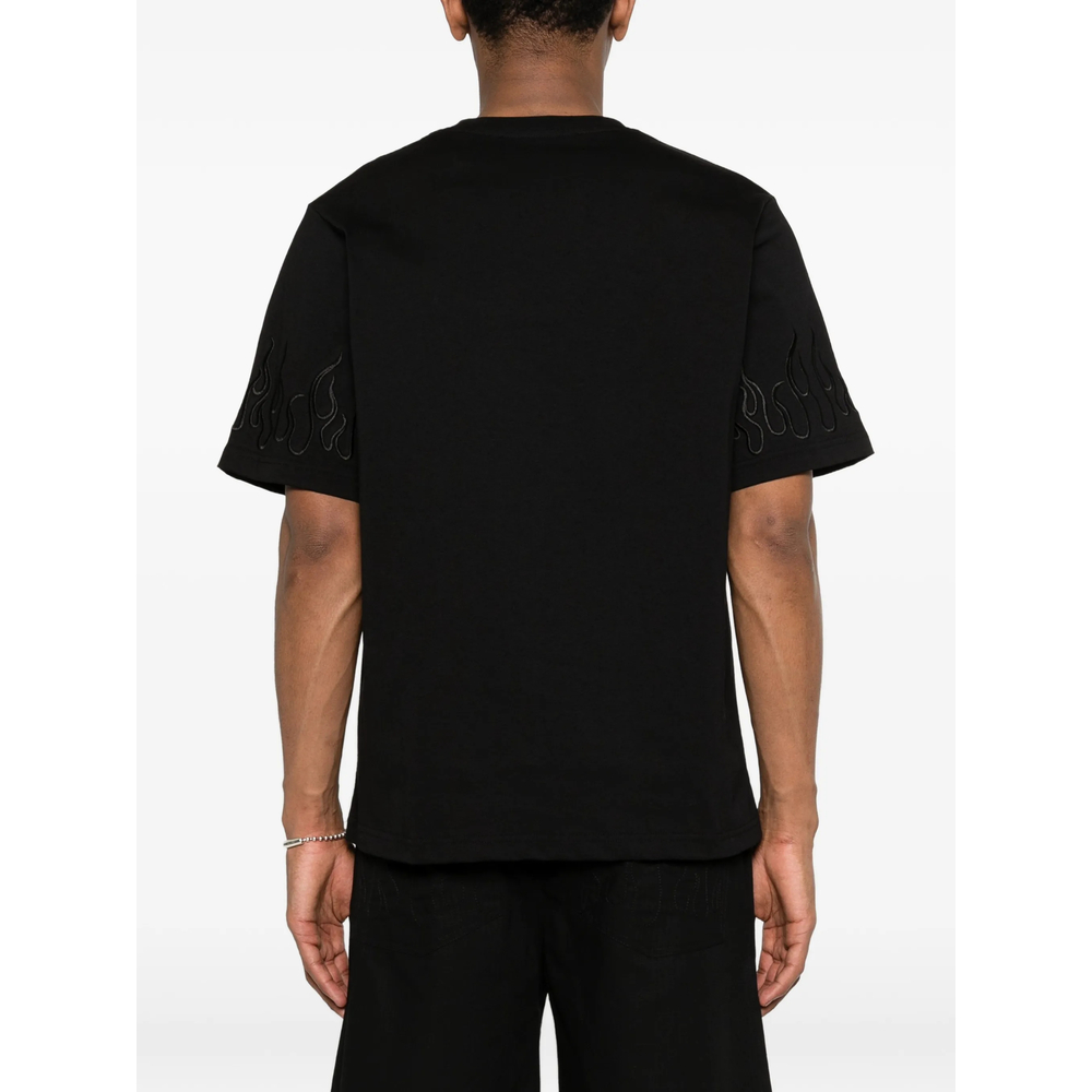 Flame-Embroidered T-Shirt