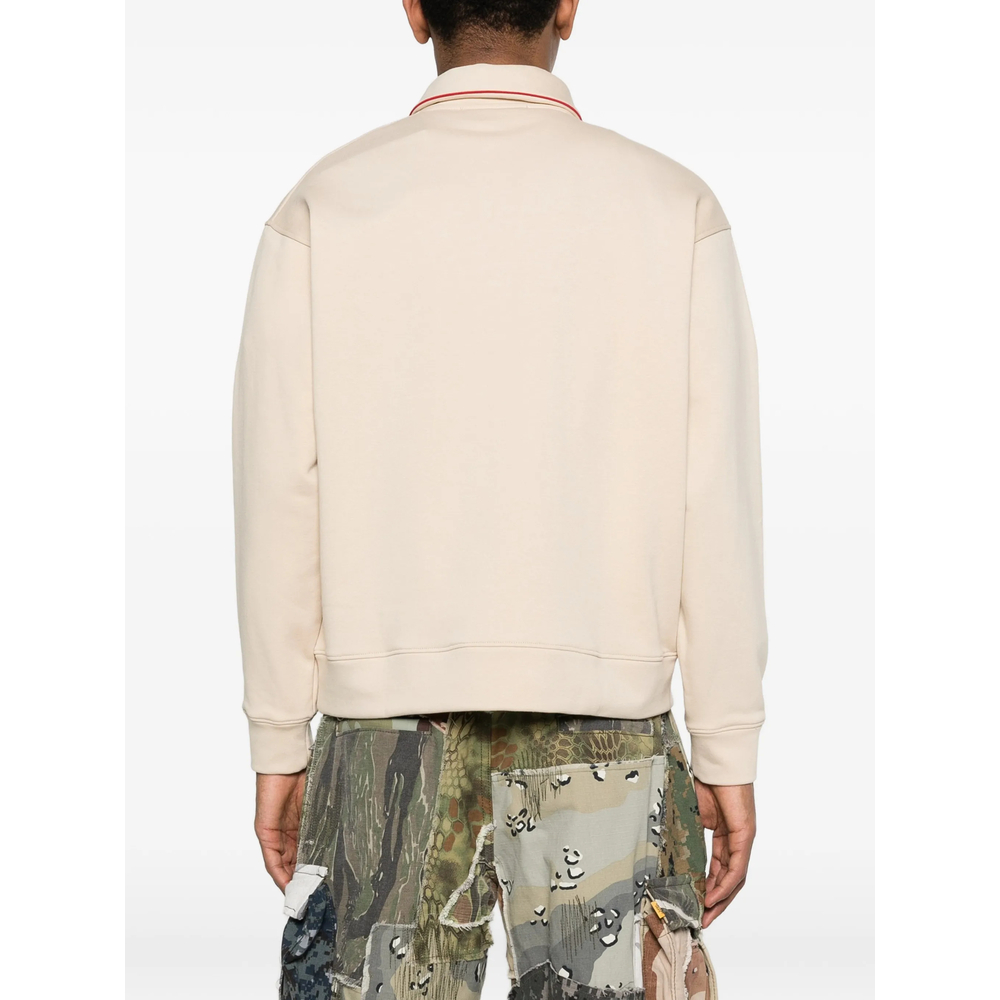 Zip-Up Collared Polo Shirt