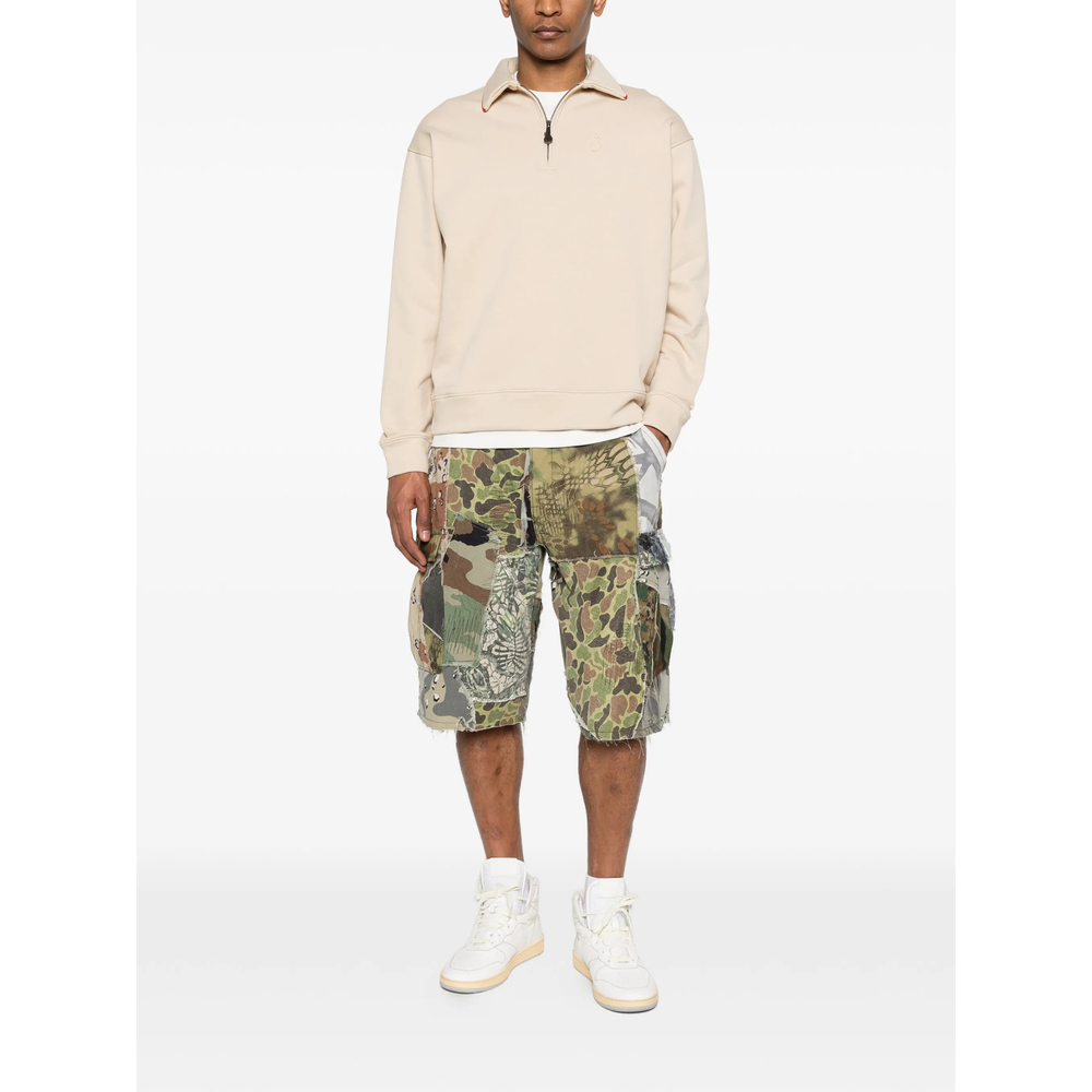 Zip-Up Collared Polo Shirt