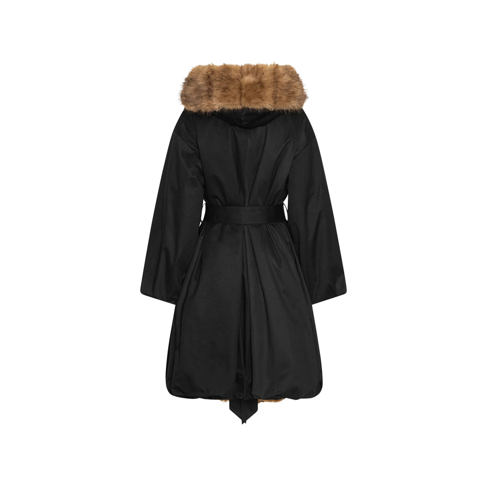 Faux Fur Collar Coat