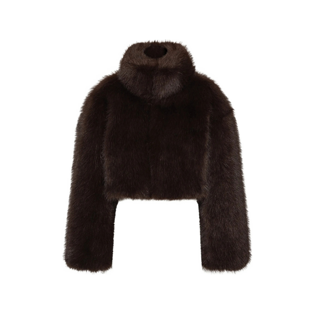 Faux-Fur Cropped Jacket