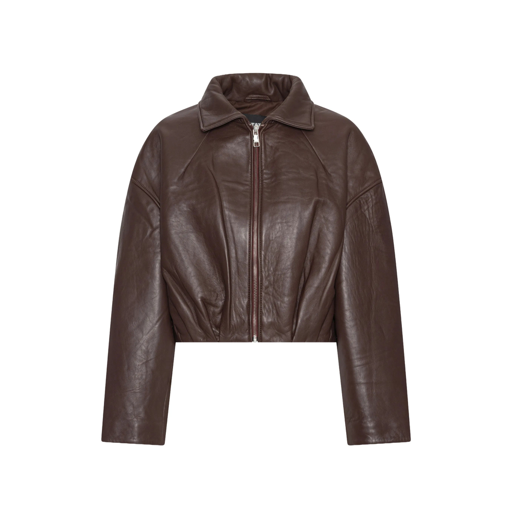 Rotate Bonded Leather Jacket Dark