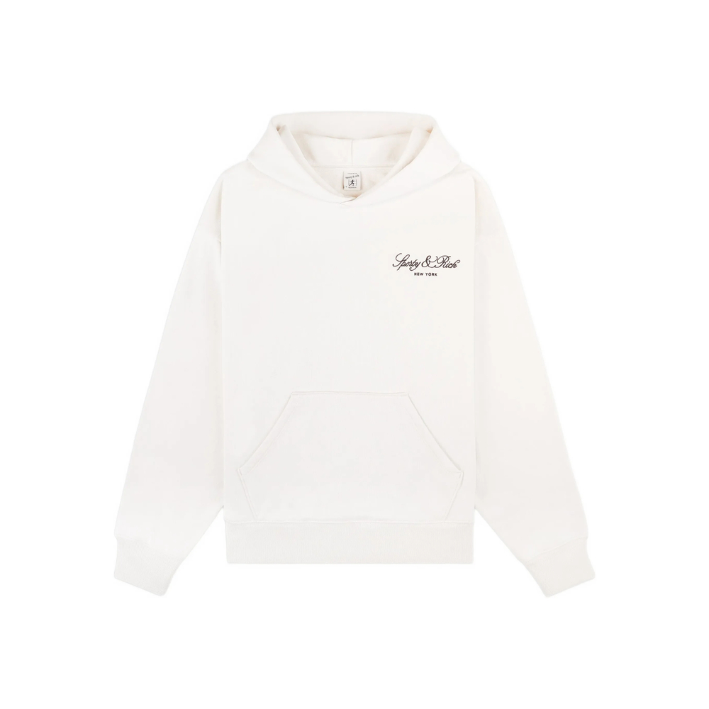 Sporty & Rich Vendome Script Pouch Hoodie