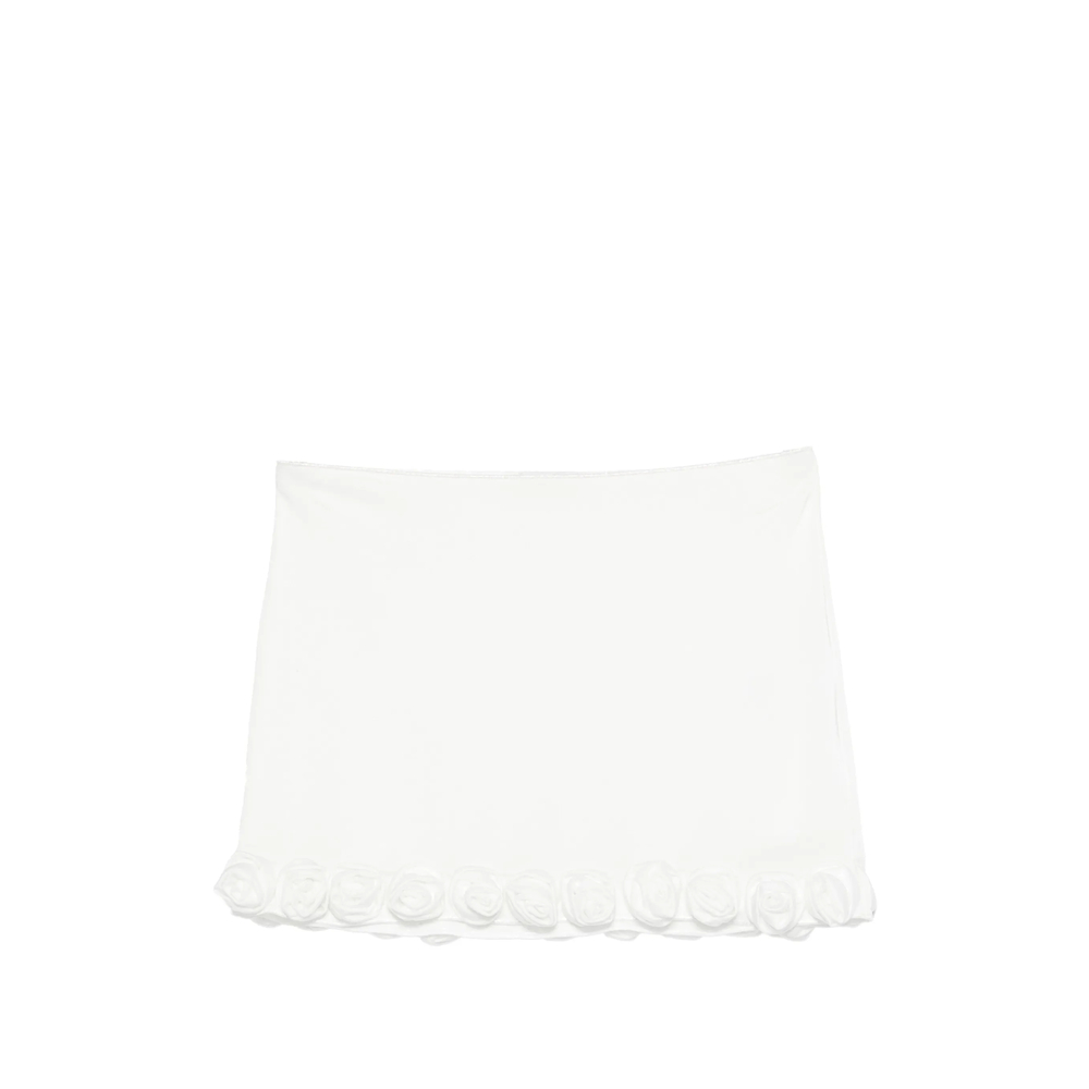 Oséree Rose-appliqué Mini Skirt