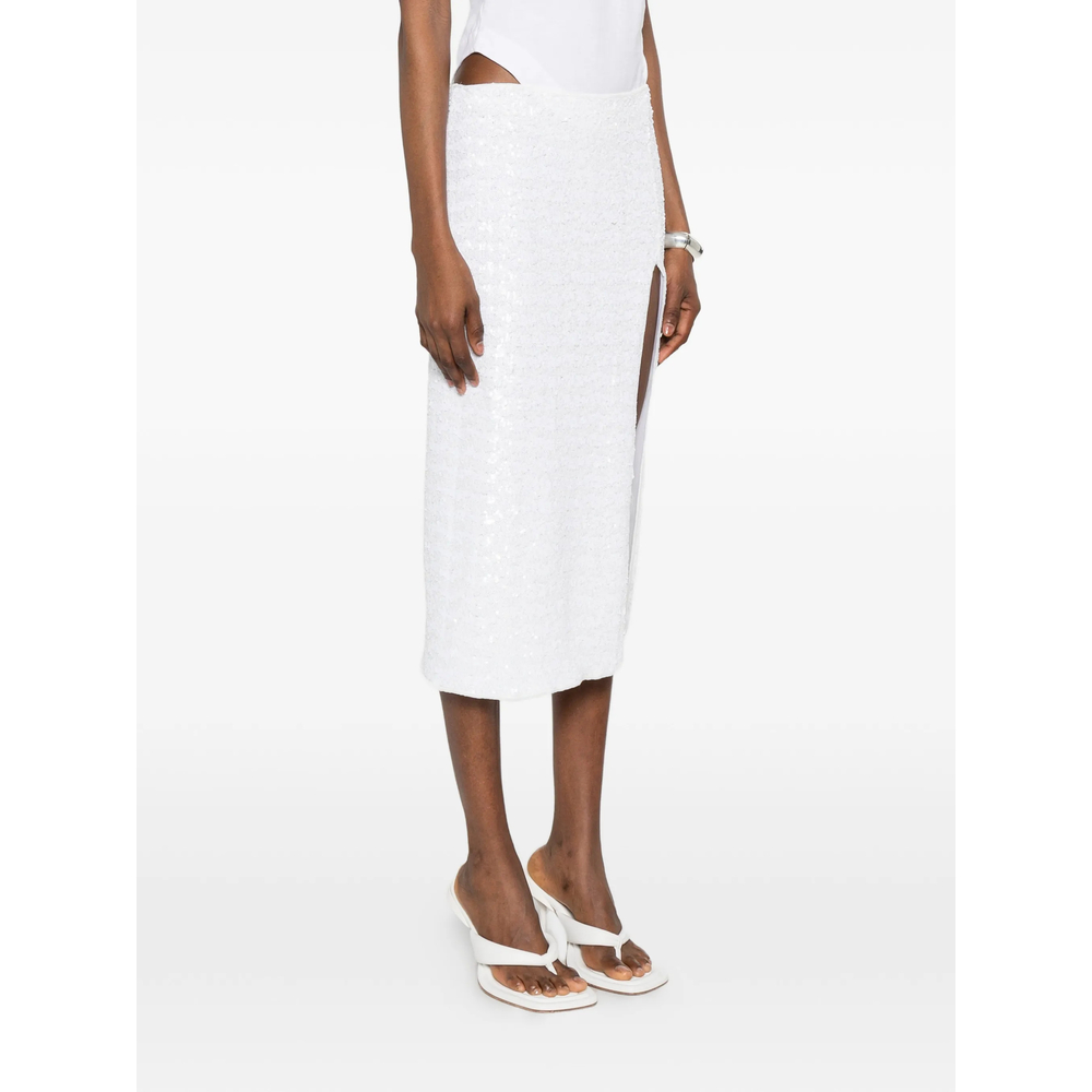 Oséree Sequin-Embellished Side-Slit Midi