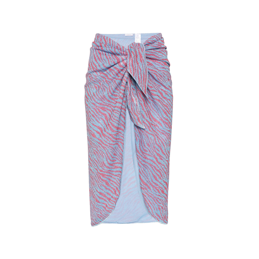 Oséree Animalier-print Lurex Pareo