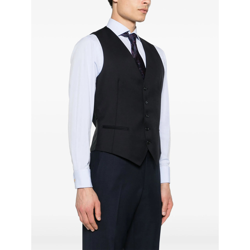 Panelled Virgin Wool Waistcoat