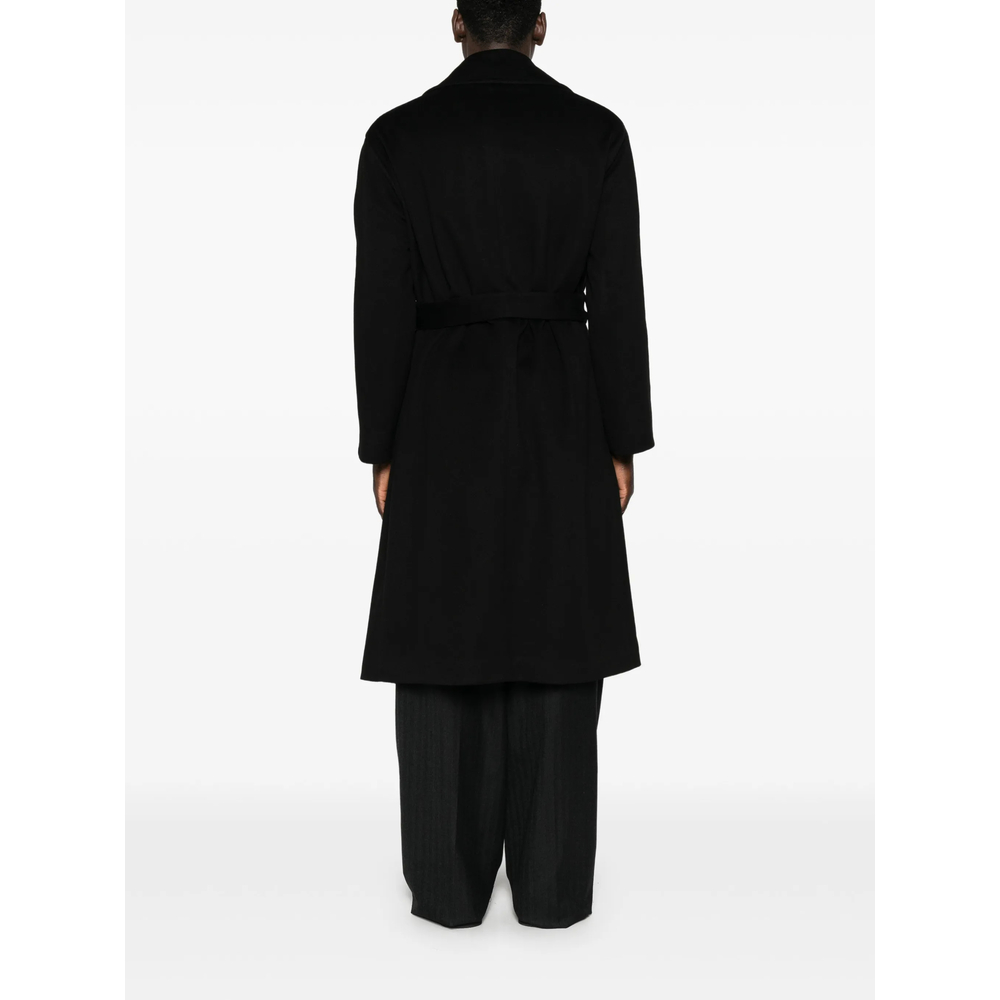 Belted Notch-Lapels Coat