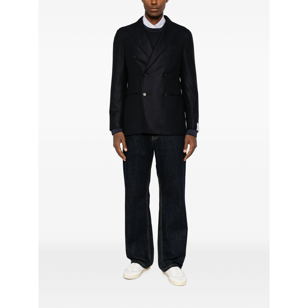 Double-Breasted Peak-Lapel Jacket