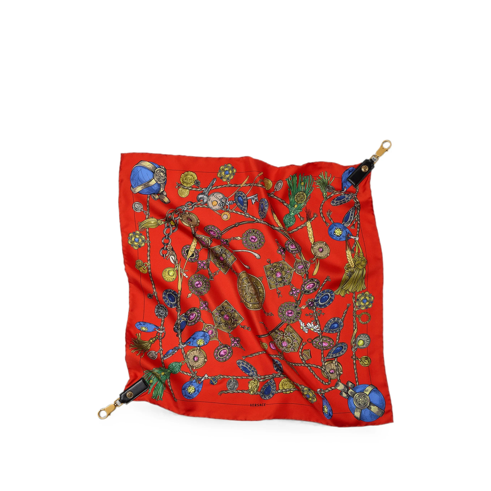 Versace Broken Jewels-print Silk Scarf Charm