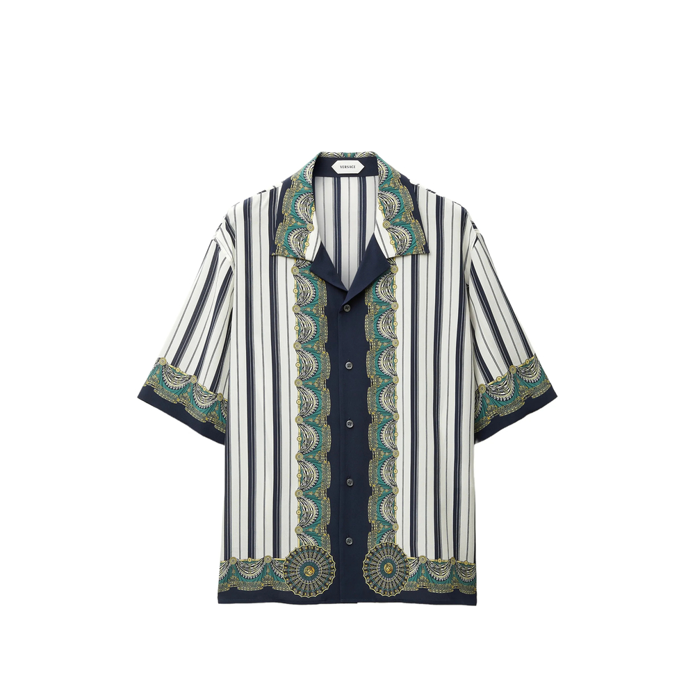 VERSACE Versace Printed Crêpe De Chine Silk Shirt　ヴェルサーチ プリント クレープ デ シン シルク シャツ