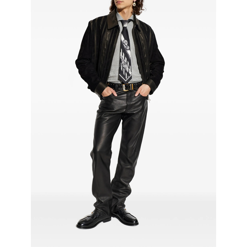 Greca-Embossed Panelled Jacket