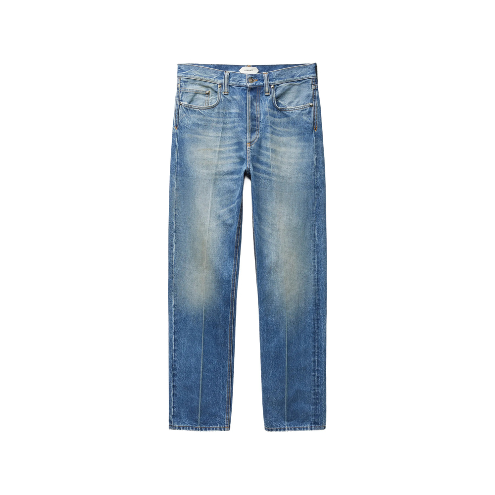 Versace Distressed Straight Jeans