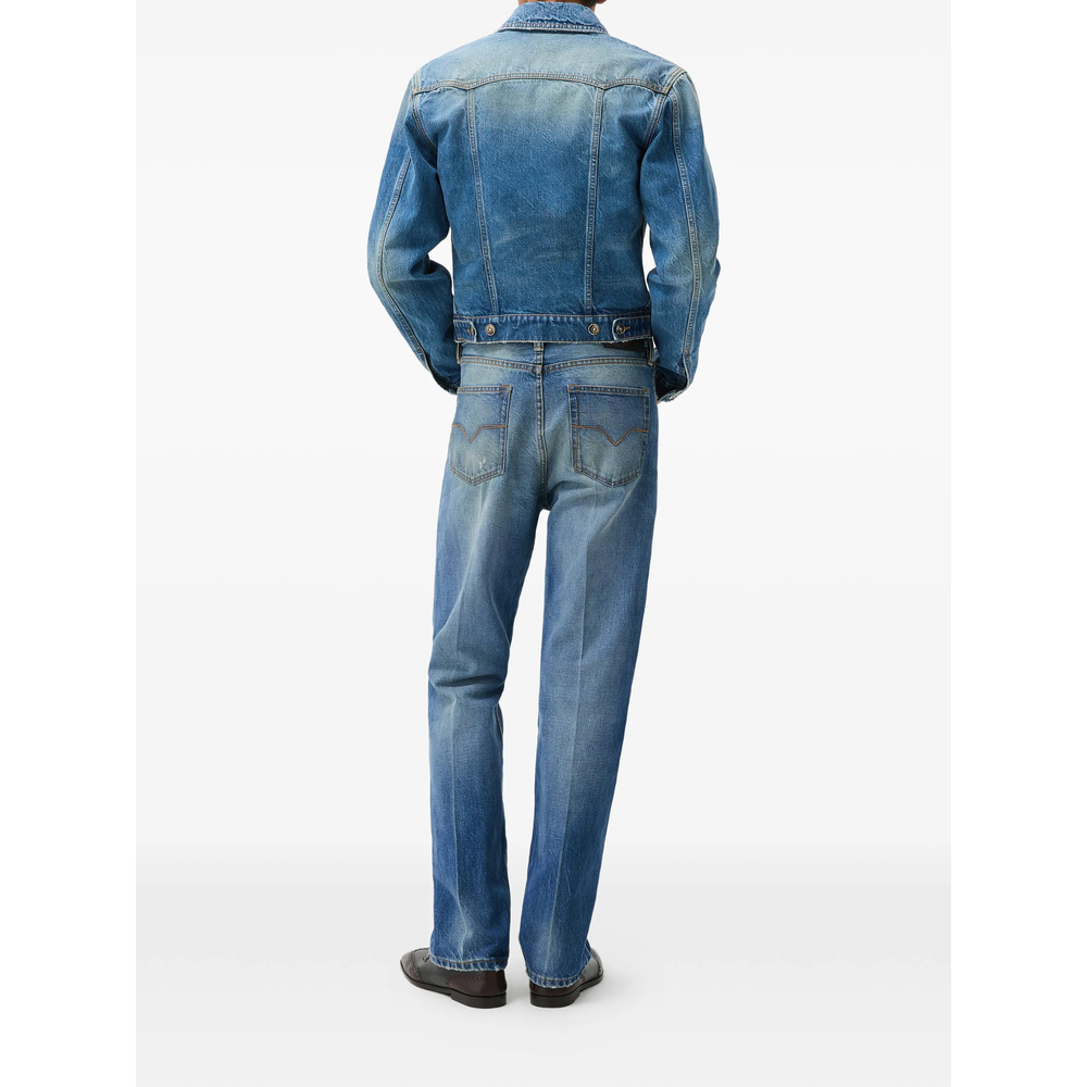 Distressed Straight Jeans