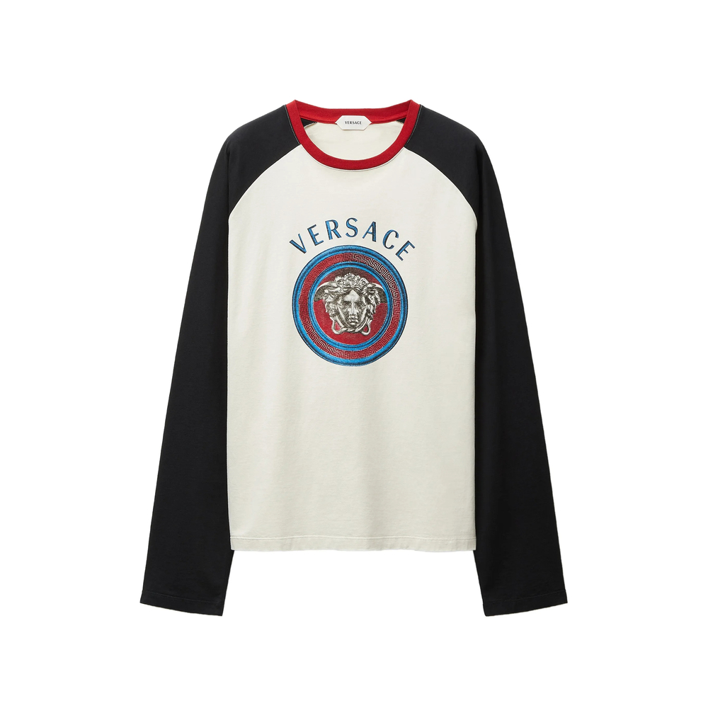 Versace Printed Cotton-jersey Regular T-shirt In Multi