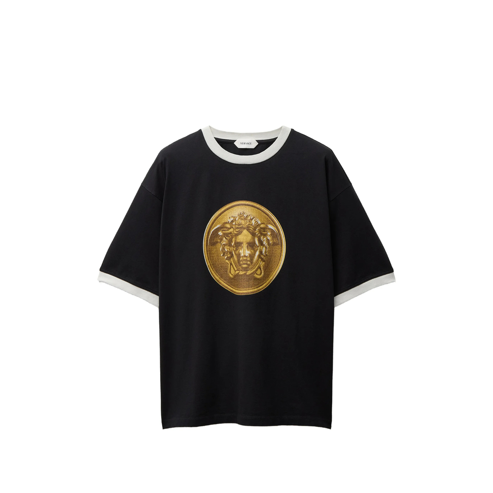 VERSACE Versace Printed Cotton-jersey Regular T-shirt　ヴェルサーチ プリント コットンジャージー レギュラー T シャツ