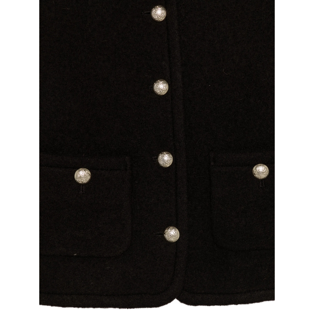Button-Up Collarless Jacket