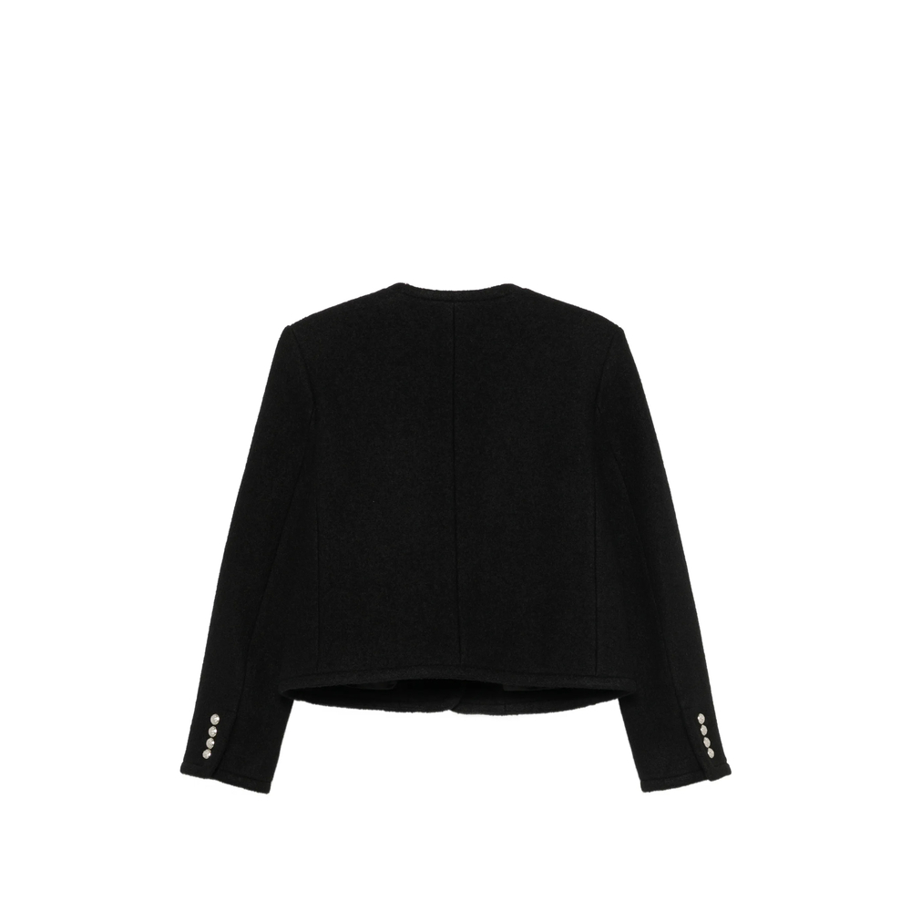 Button-Up Collarless Jacket