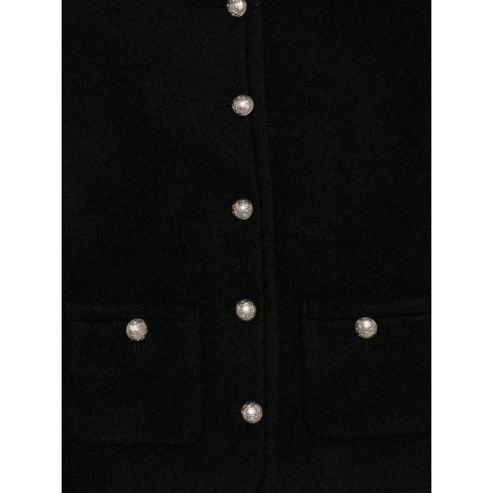 Button-Up Collarless Jacket