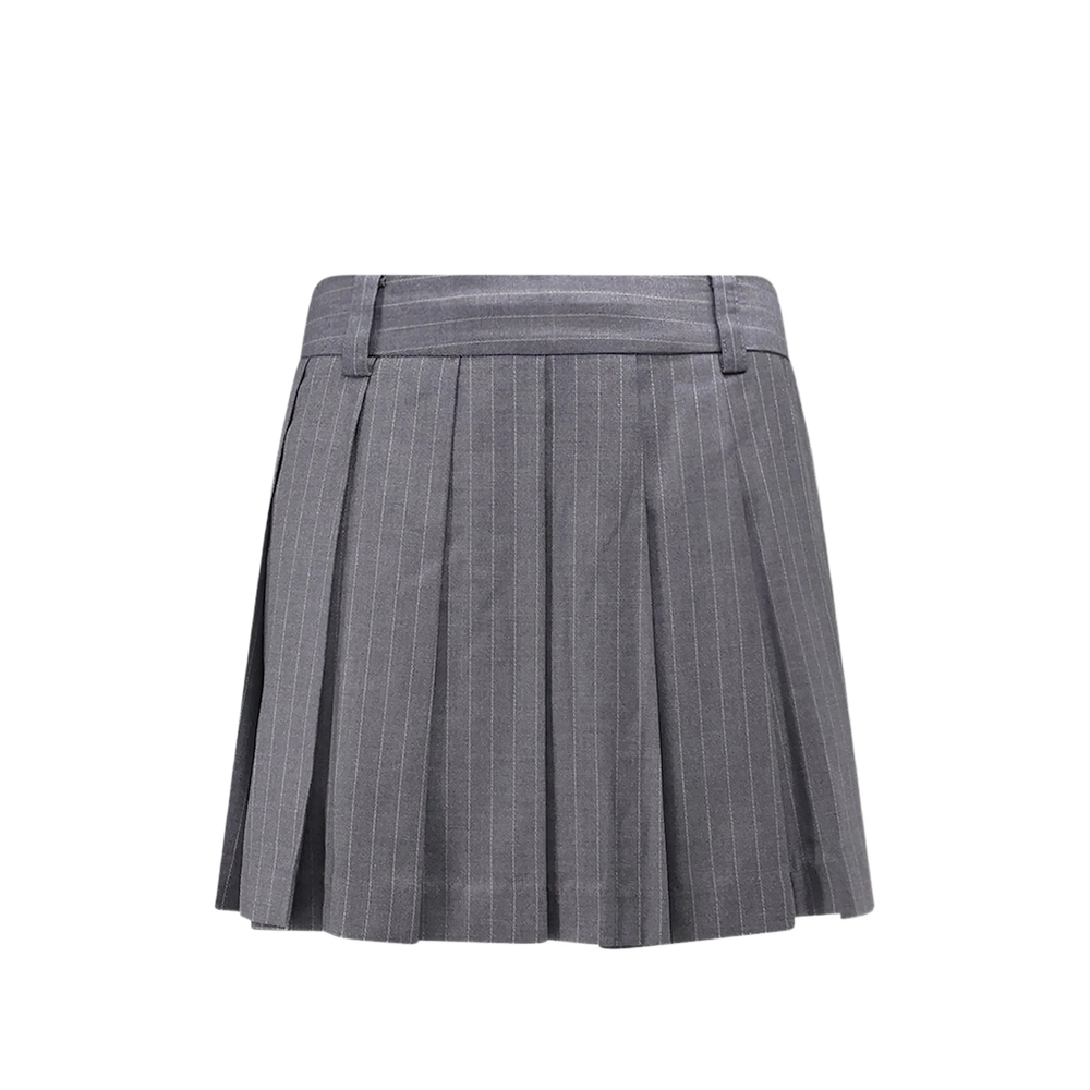 Dunst Pinstripe Pleated Mini Skirt