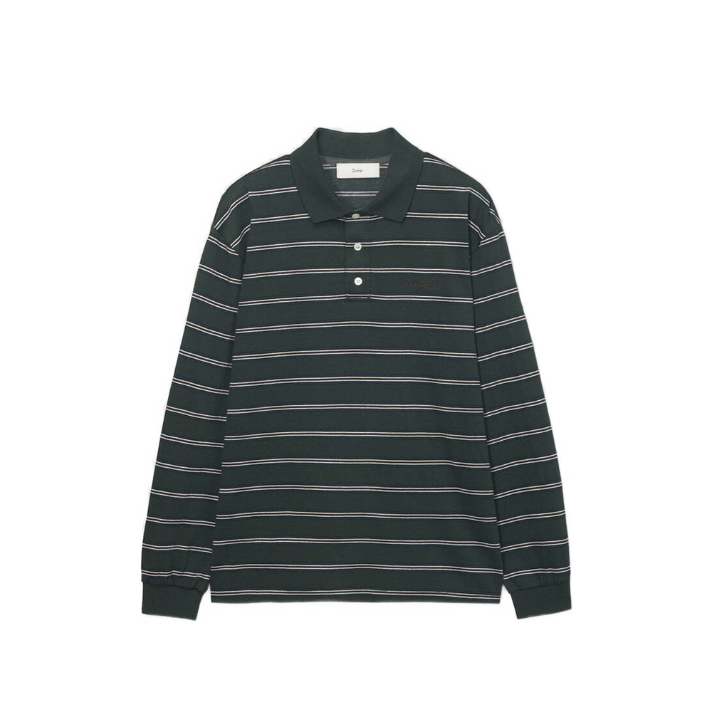 Striped Long-Sleeve Polo Shirt