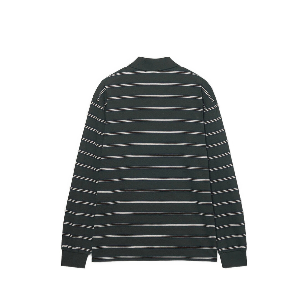 Striped Long-Sleeve Polo Shirt