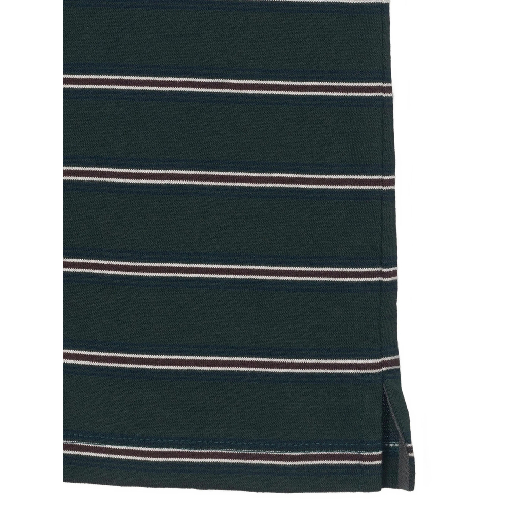 Striped Long-Sleeve Polo Shirt