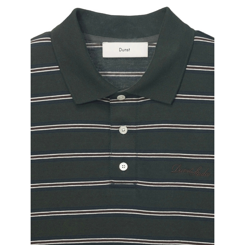 Striped Long-Sleeve Polo Shirt